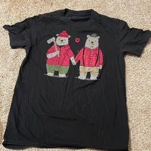 Gay lumberjack bears pop culture t-shirt, women’s size M